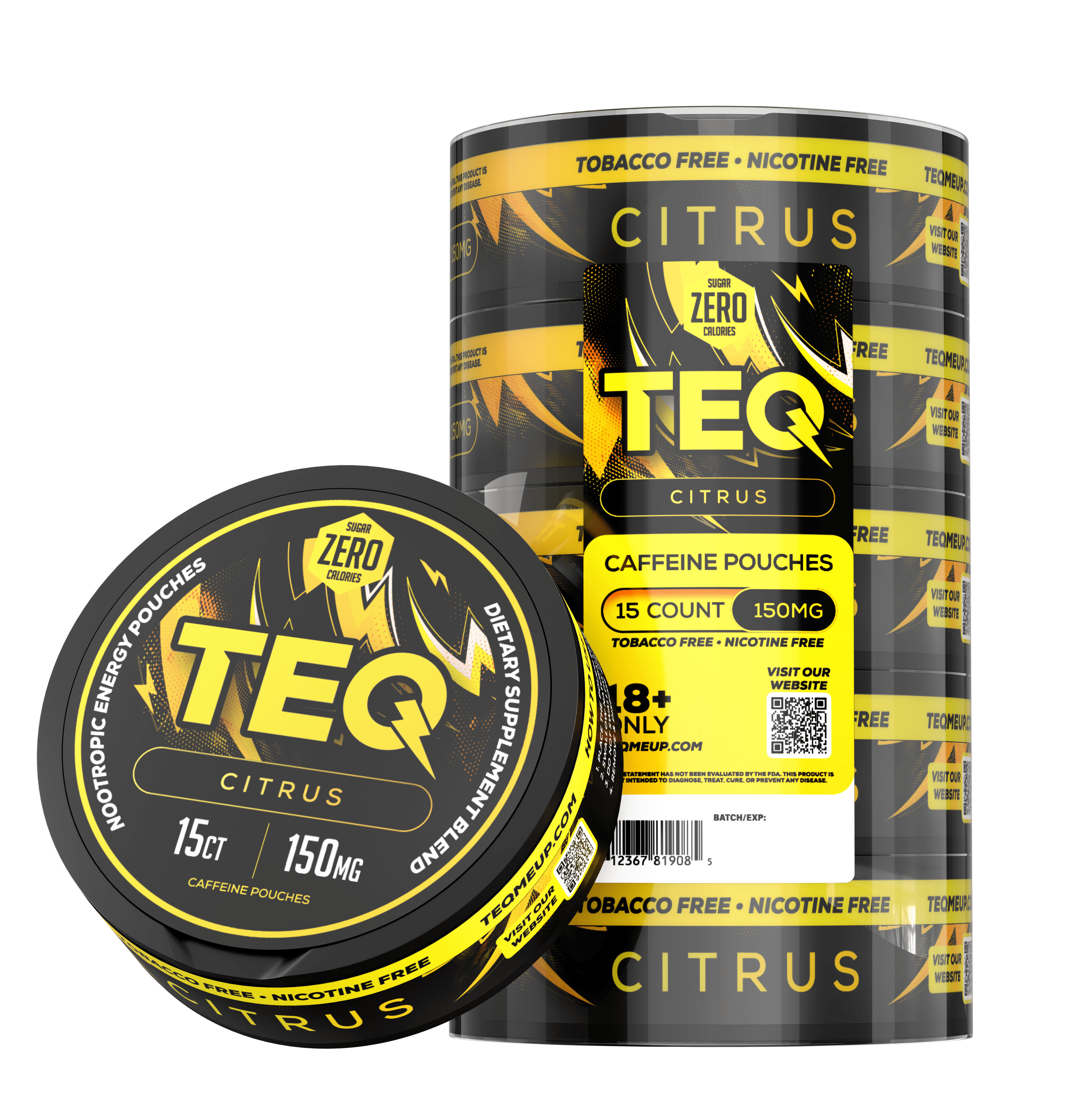 TEQ 150mg Caffeine Pouches - 15 count