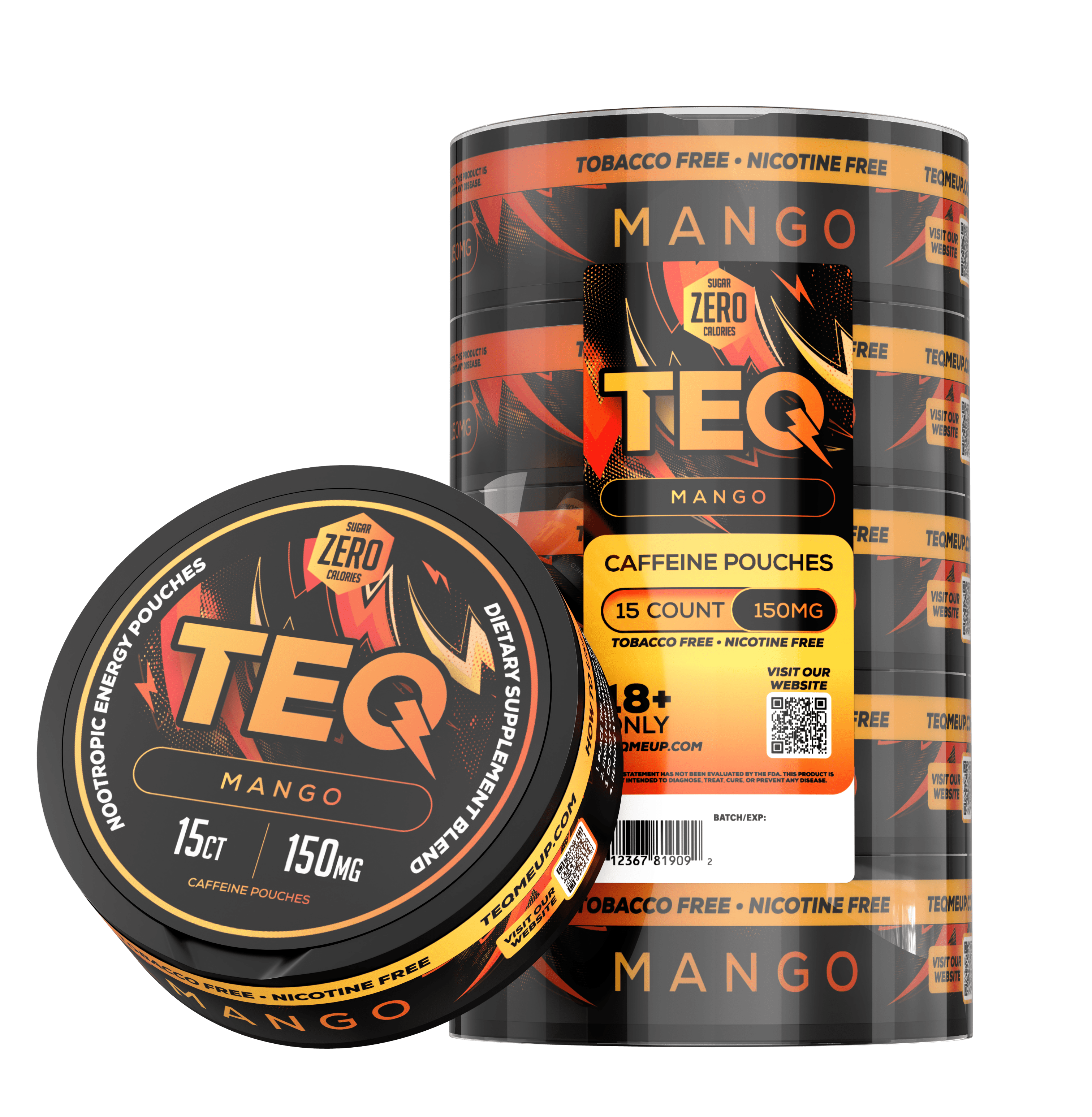 TEQ 150mg Caffeine Pouches - 15 count