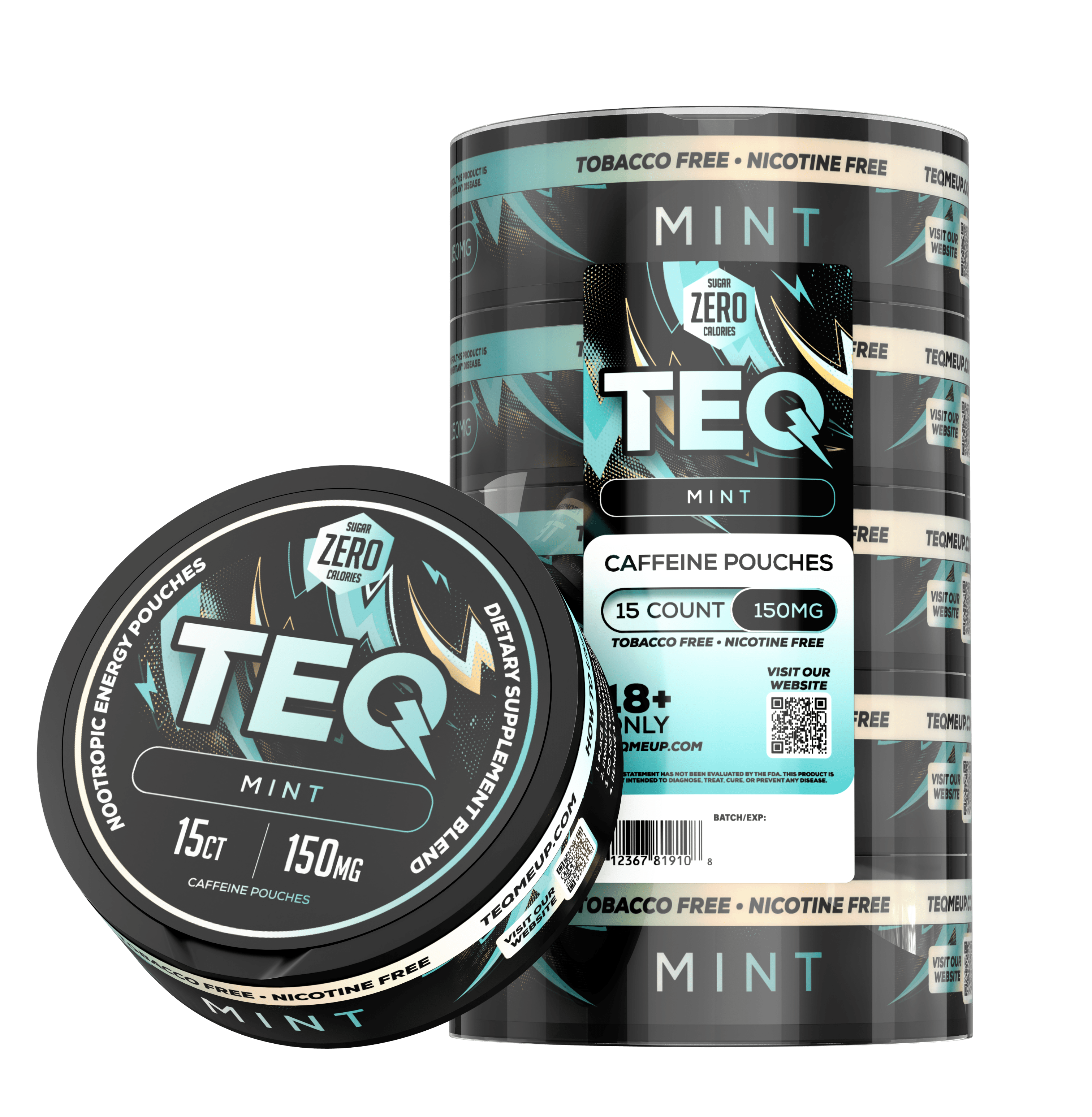 TEQ 150mg Caffeine Pouches - 15 count
